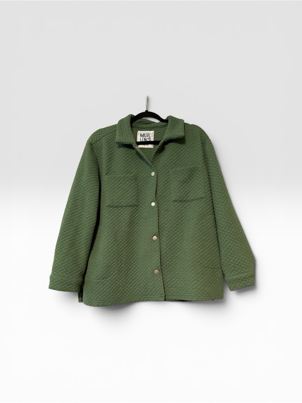 Muk Luks Green Quilted Utility Jacket